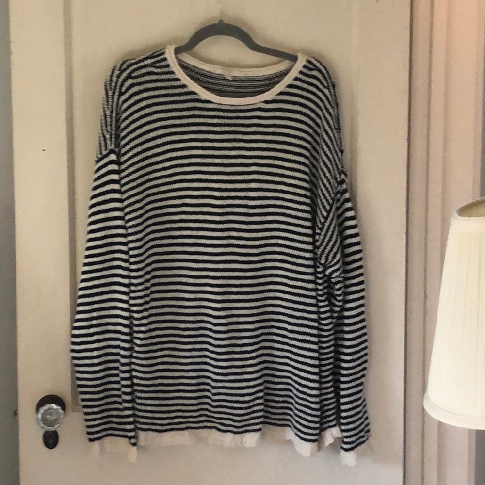 Eileen Fisher 2x striped sweater.